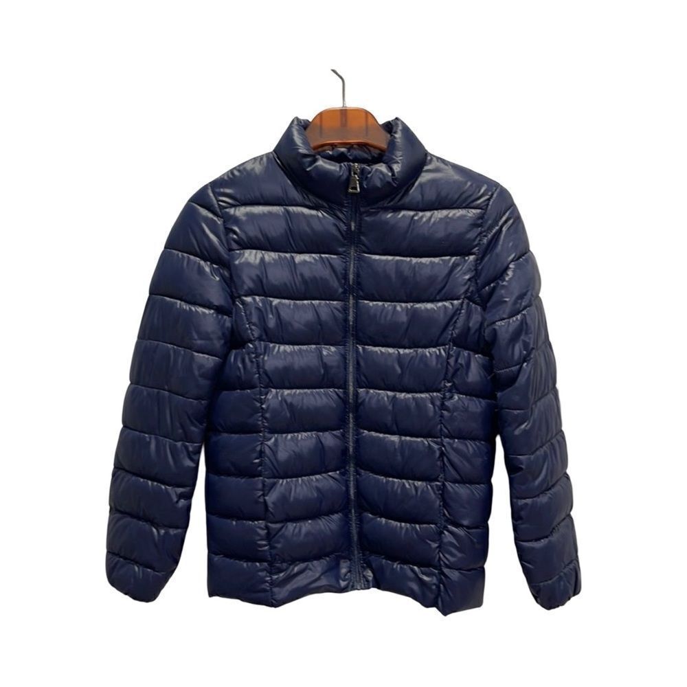 AQUA PACKABLE DOWN  PUFFER JACKET. NAVY BLUE